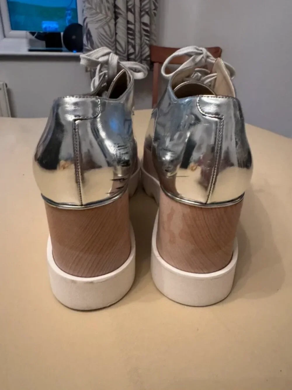 Stella McCartney Silver Elyse Platforms EU 39